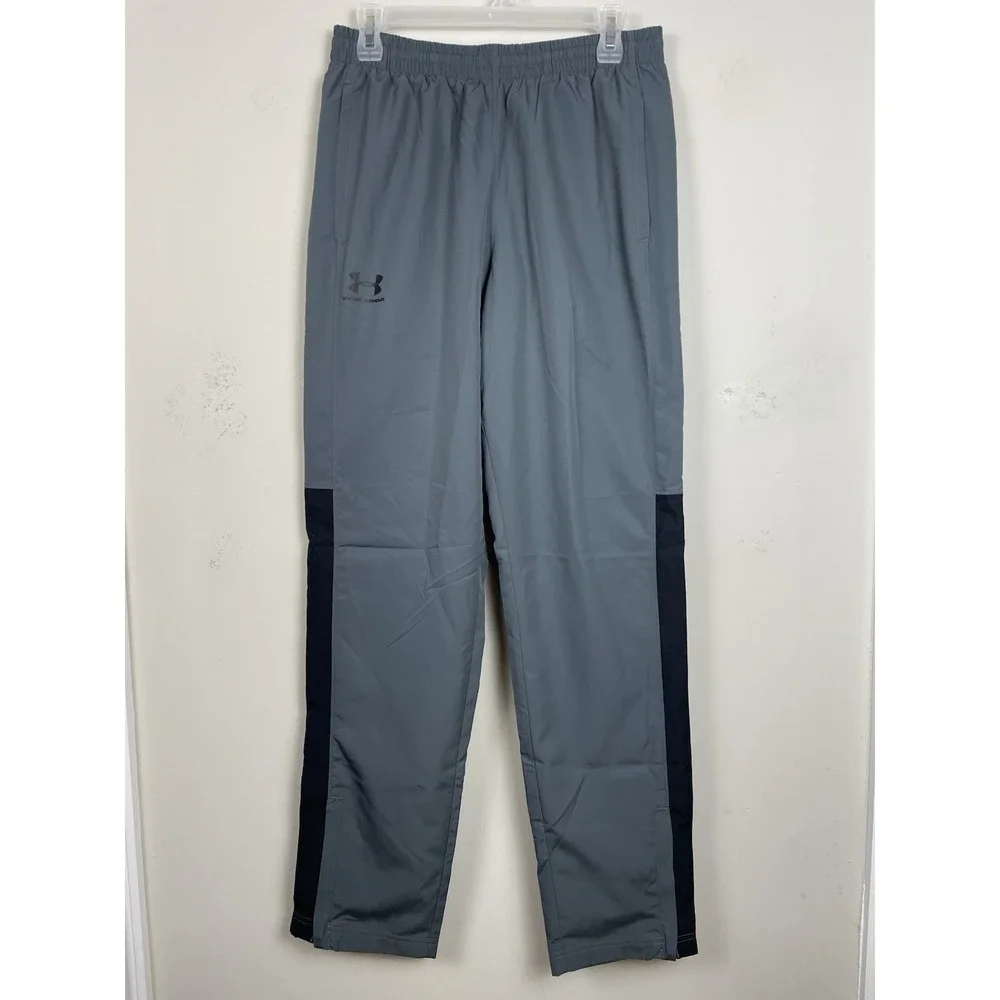 NEW Under Armour Vital‎ Woven Training Pants Mens Medium Gray Loose Mesh Lined